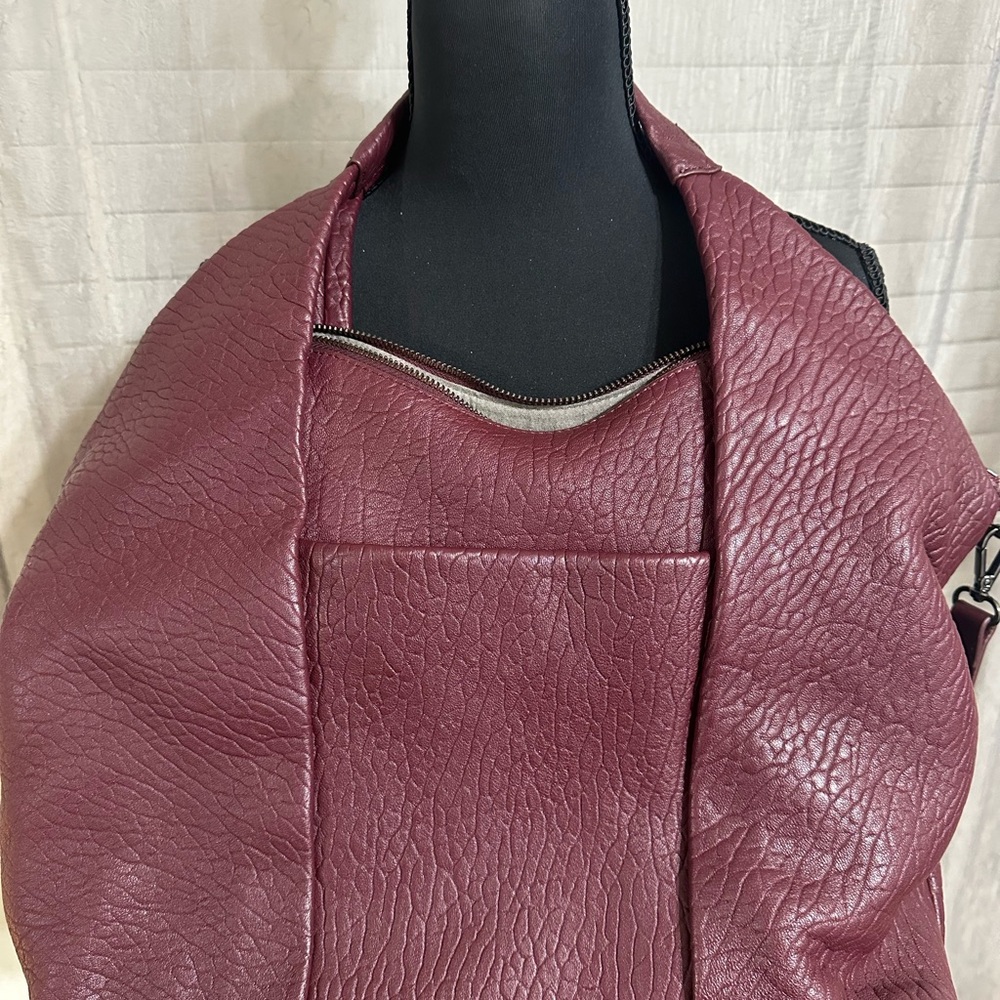 Vince Camuto Textured Hobo Bag in Rich Elderberry - Picture 5 of 13